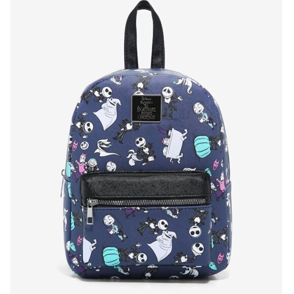 𝅺bioworld The Nightmare Before Christmas Chibi Characters Mini Backpack Nwt - Picture 1 of 8